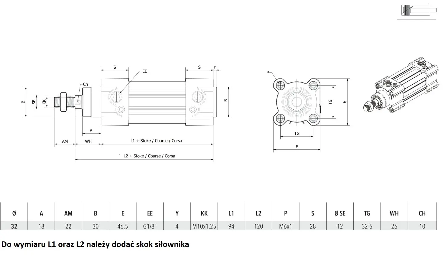 Siłownik znormalizowany